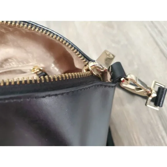 Kate Spade Black Crossbody/ Medium Satchel In Black. VGUC - Picture 7 of 12